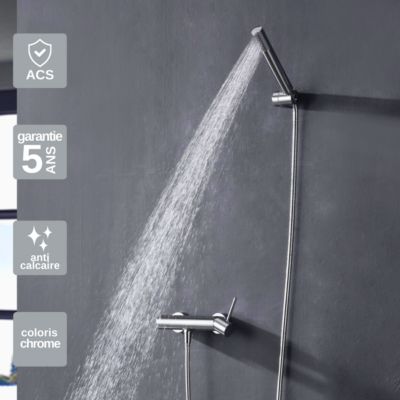 Mitigeur de Douche anti-calcaire Chrome IMEX MONZA BDM039-5