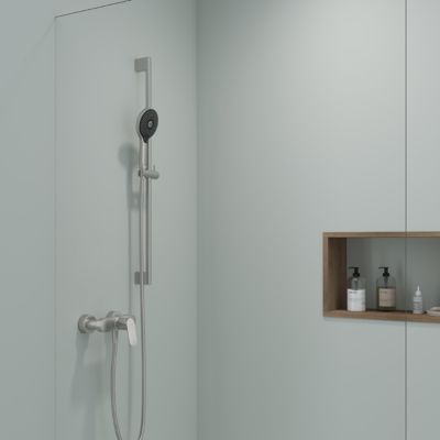 Mitigeur de douche mécanique DURAVIT Wave inox brossé