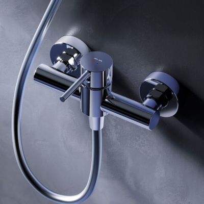 Mitigeur de douche mécanique Robinet Salle de Bain Chromé, FPA20000 Spike AM.PM