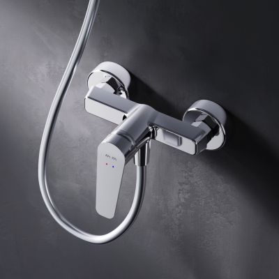 Mitigeur de douche mécanique Robinet Salle de Bain Chromé, FTA20000 Hit AM.PM