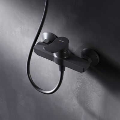 Mitigeur de douche mécanique Robinet Salle de Bain Noir Mat, FXA20022 X-Joy AM.PM