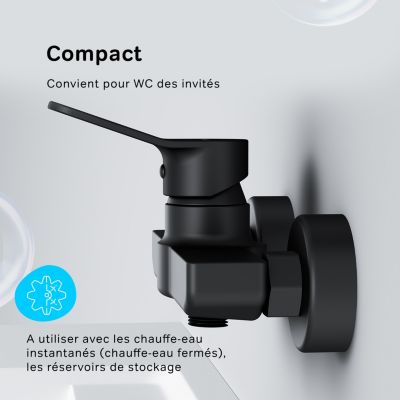 Mitigeur de douche mécanique Robinet Salle de Bain Noir Mat, FXA20022 X-Joy AM.PM