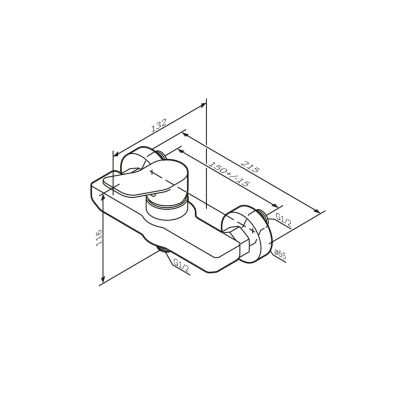 Mitigeur de douche mécanique Robinet Salle de Bain Noir Mat, FXA20022 X-Joy AM.PM