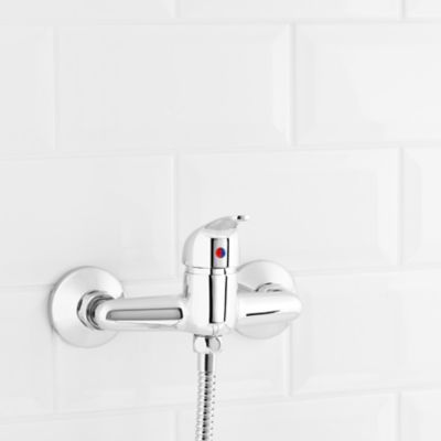 Mitigeur de douche mécanique entraxe 150 mm Arborg en laiton chromé