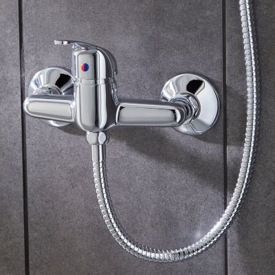 Mitigeur de douche mécanique entraxe 150 mm Arborg en laiton chromé