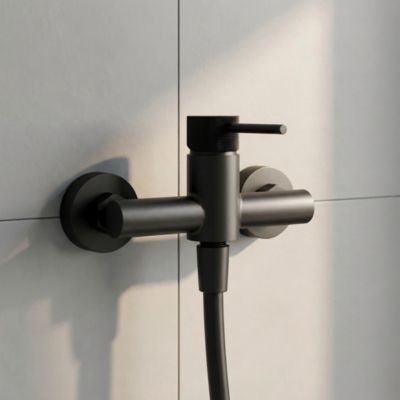 Mitigeur de douche mécanique noir mat, Owens GoodHome