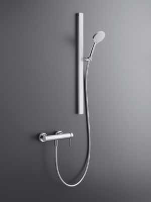 Mitigeur de douche monocommande Chrome - apparent - 1 sortie - 28,1x10,6x11,8cm - Circle