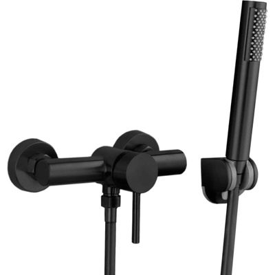 Mitigeur de douche monocommande QUELLÓN noir mat