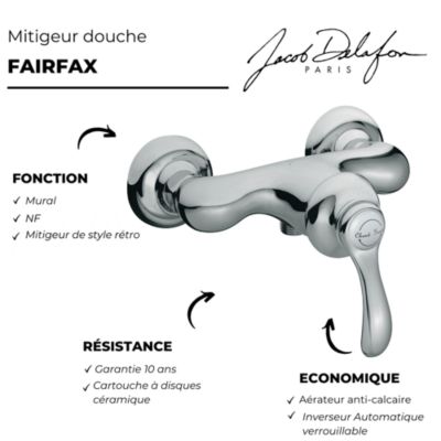 Mitigeur de douche mural JACOB DELAFON Fairfax