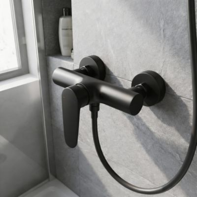 Mitigeur de douche noir GoodHome Cavally