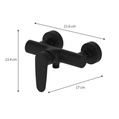 Mitigeur de douche noir GoodHome Cavally