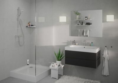 Mitigeur de douche thermostatique avec douchette, flexible et barre réglable chrome Hansgrohe Vernis Blend