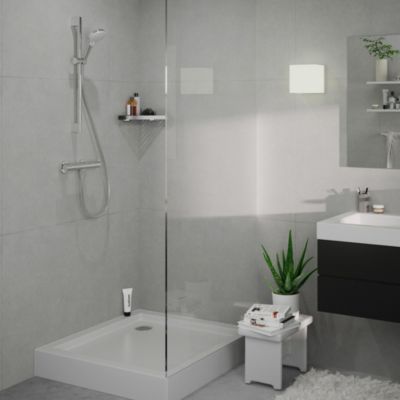 Mitigeur de douche thermostatique avec douchette, flexible et barre réglable chrome Hansgrohe Vernis Blend