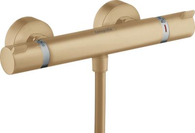 Mitigeur de douche thermostatique bronze brossé, Hansgrohe Ecostat Comfort