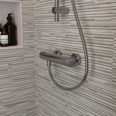 Mitigeur de douche thermostatique, chrome, GoodHome Myra