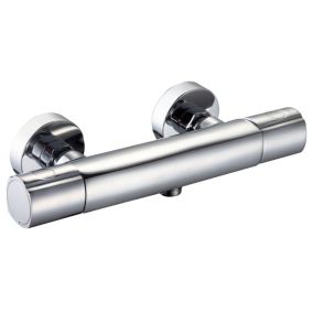 Mitigeur de douche thermostatique mural, chrome, Essebagno Carra