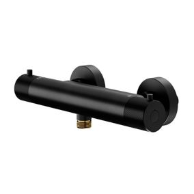 Mitigeur de douche thermostatique, noir mat, GoodHome Owens