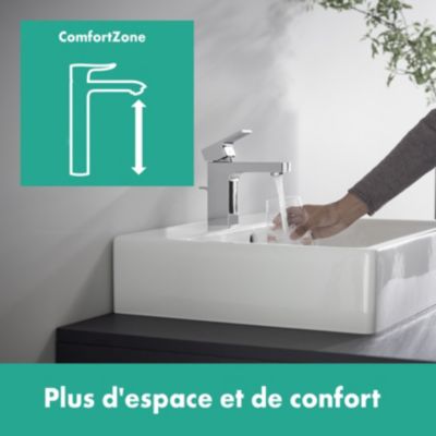 Mitigeur de lavabo 100 Hansgrohe Vernis Shape chromé