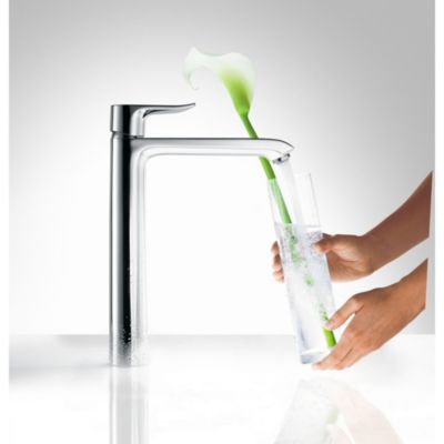 Mitigeur de lavabo 260 surélevé pour vasque libre, avec tirette et vidage chromé Metris Hansgrohe