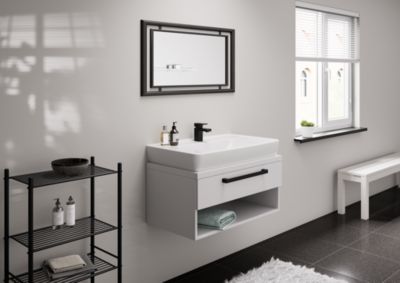 Mitigeur de lavabo 70 hansgrohe Vernis Shape noir mat