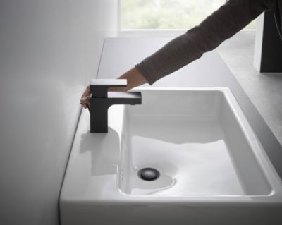Mitigeur de lavabo 70 hansgrohe Vernis Shape noir mat