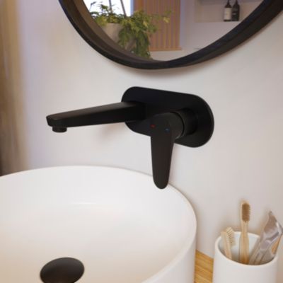 Robinet DE LAVABO ENCASTRÉ EXIT BLACK MAT Mitigeur Salle De Bain En