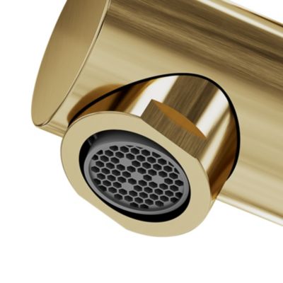 Mitigeur de lavabo avec mousseur orientable, taille M, doré, H.14,3 cm, GoodHome Maza