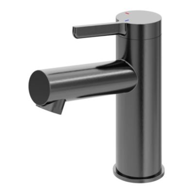 Mitigeur de lavabo avec mousseur orientable, taille M, gun metal, H.14,3 cm, GoodHome Maza