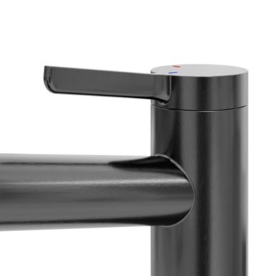 Mitigeur de lavabo avec mousseur orientable, taille XL, gun metal, H.25,7 cm, GoodHome Maza