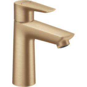 Mitigeur de lavabo avec tirette et vidage bronze brossé, Hansgrohe Talis E 110 EcoSmart