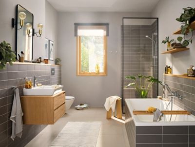 Mitigeur de lavabo avec tirette et vidage chromé, Hansgrohe Rebris E 110 CoolStart