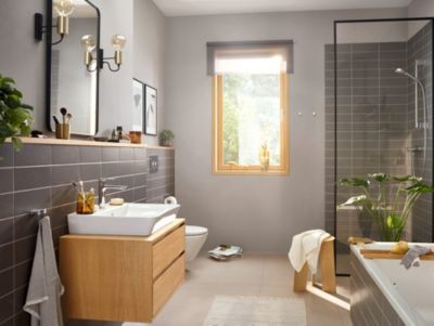 Mitigeur de lavabo avec tirette et vidage chromé, Hansgrohe Rebris E 110 CoolStart