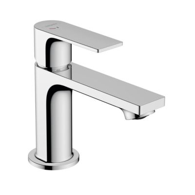 Mitigeur de lavabo avec tirette et vidage chromé, Hansgrohe Rebris E 80 CoolStart