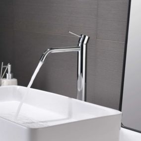 Mitigeur de lavabo bec haut SKY BATH chromé Inox S304 série Promise