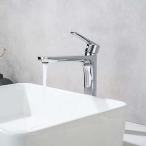 Mitigeur de lavabo bec haut SKY BATH chromé  série Nature