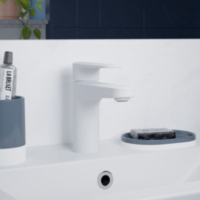 Mitigeur de lavabo blanc GoodHome Cavally M