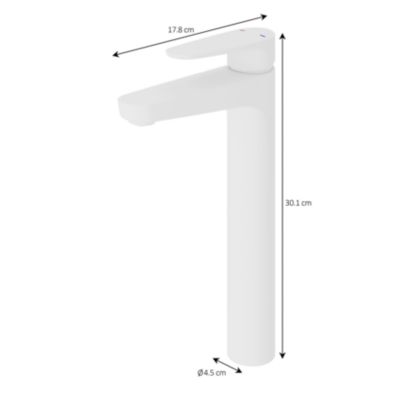 Mitigeur de lavabo blanc GoodHome Cavally XL