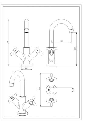 Mitigeur de lavabo chromé Essebagno Essekross