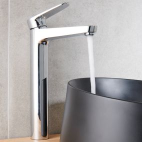 Mitigeur de lavabo chromé GoodHome Cavally XL