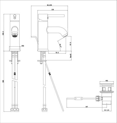 Mitigeur de lavabo chromé GoodHome Hoffell