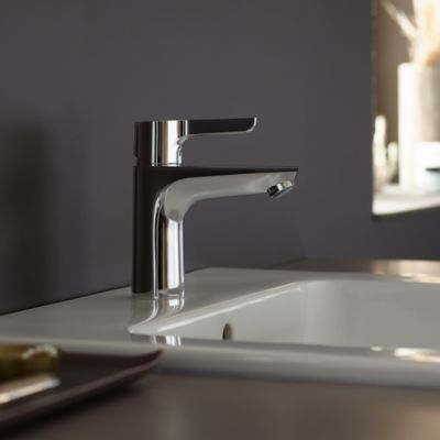 Mitigeur de lavabo chromé Hansgrohe Waterforms L CoolStart