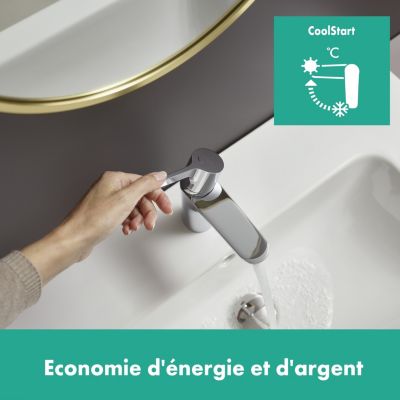 Mitigeur de lavabo chromé Hansgrohe Waterforms L CoolStart