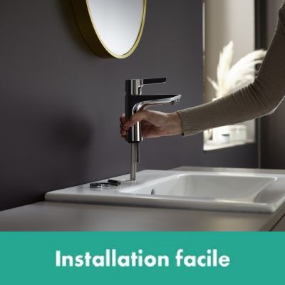 Mitigeur de lavabo chromé Hansgrohe Waterforms L CoolStart