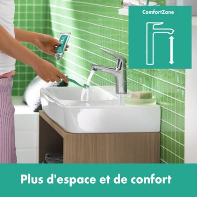 Mitigeur de lavabo chromé Novus 100 Hansgrohe