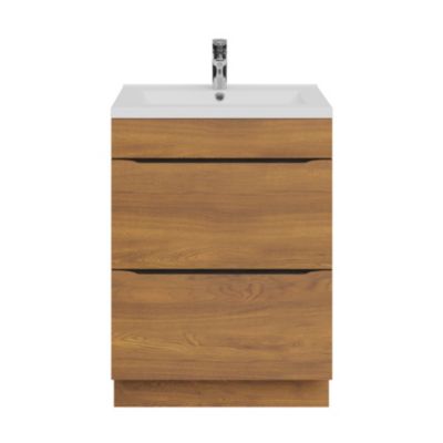 Mitigeur de lavabo chromé taille M avec bonde clic-clac, GoodHome Cavally