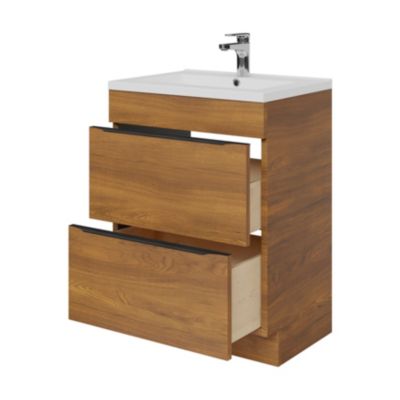 Mitigeur de lavabo chromé taille M avec bonde clic-clac, GoodHome Cavally