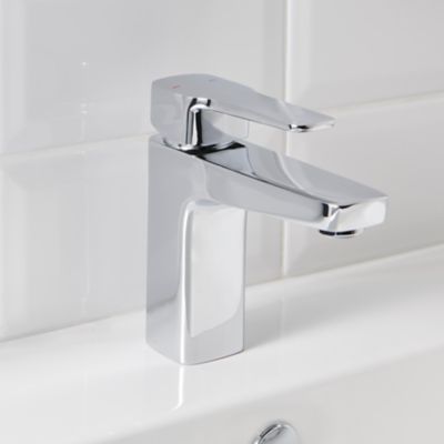 Mitigeur de lavabo chromé taille M avec bonde clic-clac, GoodHome Teesta