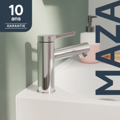 Mitigeur de lavabo chrome taille M, GoodHome Maza