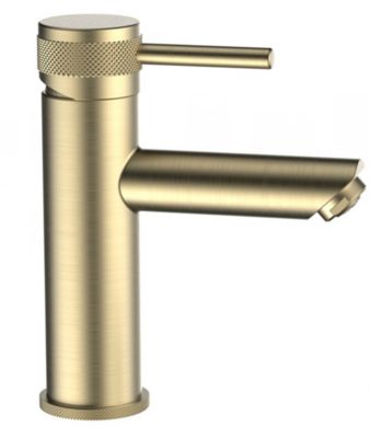Mitigeur de lavabo doré avec bonde clic clac, MTK Élégance