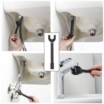 Mitigeur de lavabo doré brossé GoodHome Nyasa